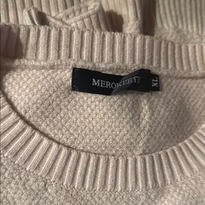 MEROKEETY Cream Sweater